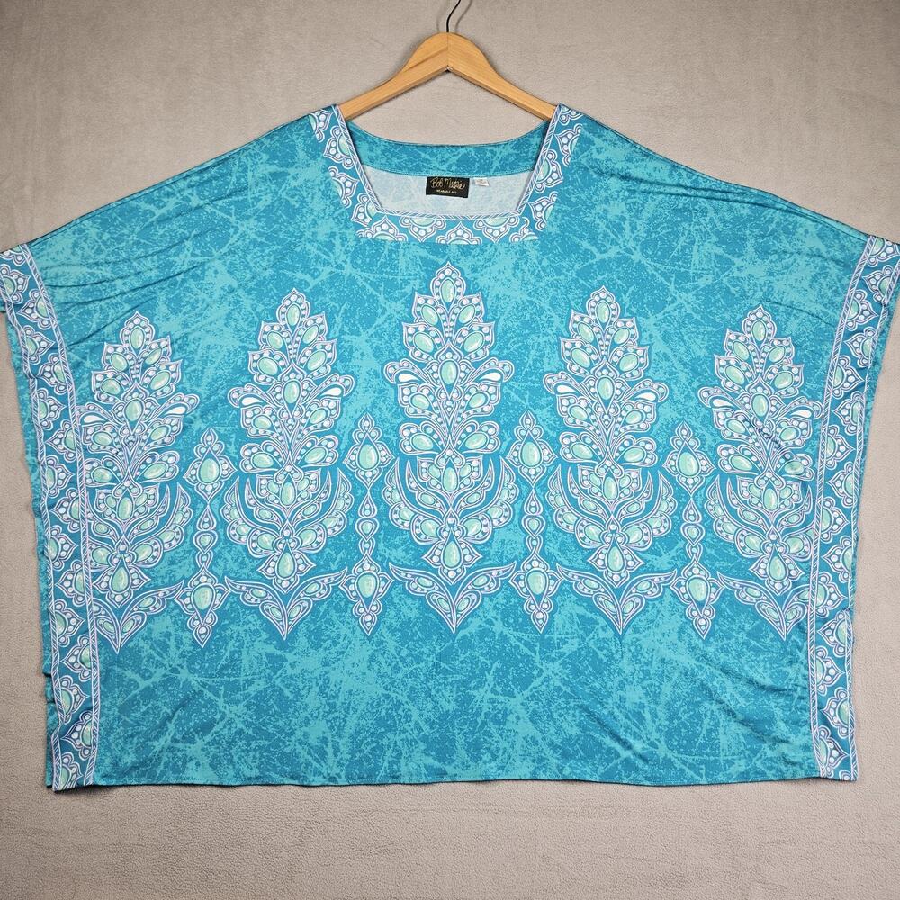 Bob Mackie Turquoise Blue Embellished Tunic